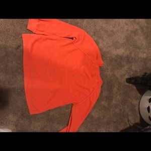 orange sweater